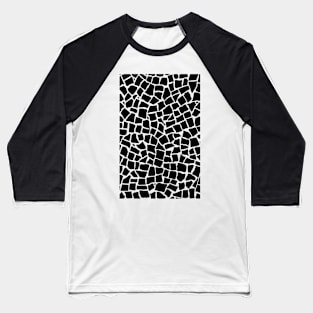 British Mosaic Zoom Black and White Baseball T-Shirt